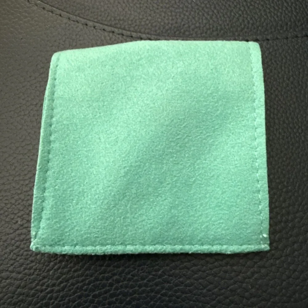 Tiffany & Co Blue Square Snap Suede Pouch Anti Tarnish
